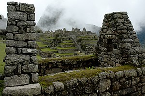 Residential section of the Machu Picchu, Peru.