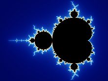 The Mandelbrot set, one of the most famous examples of mathematical visualization. Mandel zoom 00 mandelbrot set.jpg