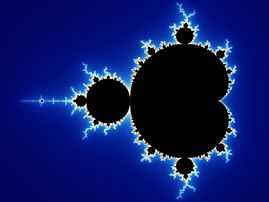 L'ensemble de Mandelbrot est la plus célèbre des fractales découvertes par le mathématicien Benoît Mandelbrot. D'une définition mathématique relativement simple, son exploration graphique génère de spectaculaires images de synthèse. (définition réelle 2 560 × 1 920)