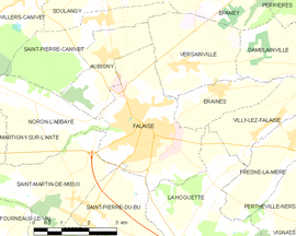 Mapa obce Falaise