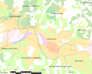 佩里格市镇地图