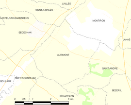 Mapa obce Aurimont