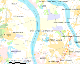 Mapa obce Saint-Louis-de-Montferrand