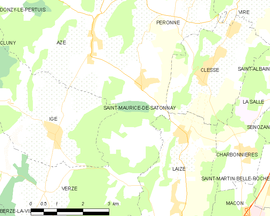 Mapa obce Saint-Maurice-de-Satonnay
