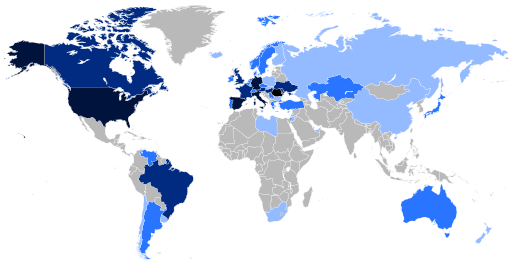 Map of the Romanian Diaspora in a World.svg