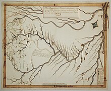 El mapa cartográfico muestra la región del Partido de Chulumani de la que el coronel Revuelta exploró a principios de 1810.