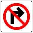 SR-23: Right turn prohibited