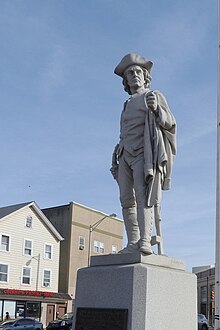 War memorial in Union Square Minuteman statue Union Sq Eliz jeh.jpg