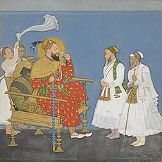 Мухаммед Адил-шах с придворными и сопровождающими их лицами