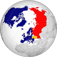 Russia
Ukraine - closed its airspace to Russia in 2015
Countries that have banned Russian aircraft from their airspace in response to the invasion Mutually closed airspace 20220301.svg