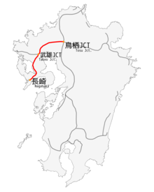 大村の位置（九州内）