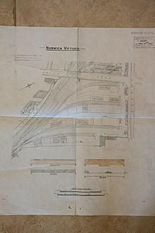 Norwich Victoria Station site plan - 1917