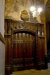 Porte gothique de la sacristie.