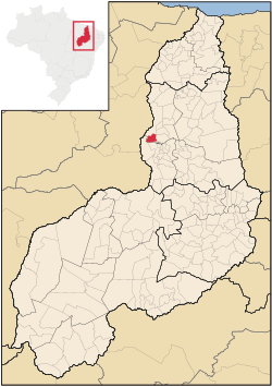 Localização de Curralinhos no Piauí