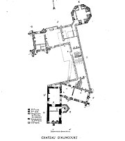 Plan du château au fil des siècles