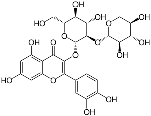 Strukturformel von Quercetin-3-O-sambubiosid