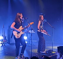 Larkin Poe performing at the Commodore Ballroom in 2023