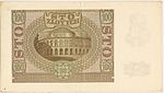 rewers banknotu 100 złotych emisji 1940