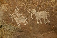 Наскальная живопись в одном из скальных убежищ Бхимбетка