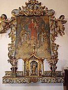 Tabernacolo a pala d'altare nella chiesa di Sant'Ilario, a Gignod