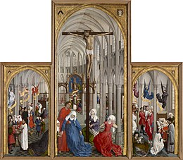 The Seven Sacraments, an altarpiece by Rogier van der Weyden, c. 1448 Seven Sacraments Rogier.jpg