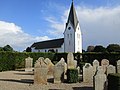 Nebel Kirke med de såkaldte talende gravsten