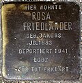 Stolperstein für Rosa Friedländer (Alteburger Straße 11)