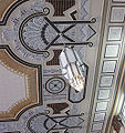 Interior view of main passenger lobby showing the art deco-style fixtures and ceiling detail