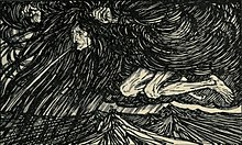 "The Storm Fiend" -- Heading to Book II Chapter IX of Thomas Carlyle's Sartor Resartus, 1898 illustration by E. J. Sullivan The Storm Fiend.jpg