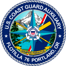 U.S. Coast Guard Auxiliary Flotilla 76 Portland, Oregon, Unit Emblem USCGAux76emblem.png