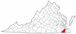 Location in the Commonwealth of Virginia