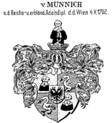 Wappen derer von Münnich (1702) bei Johann Siebmacher