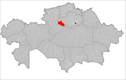 Distretto di Zharqajyń – Localizzazione