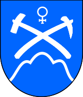 Герб селища Шпанья Доліна, Словаччина, символізує видобуток міді