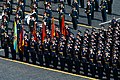 The combined regiment of the Russian Aerospace Forces on parade.