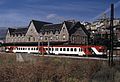 Ort und Bahnhof mit Regionalzug der RENFE, 1998