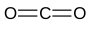 Formula di struttura di l'anidridi carbònica