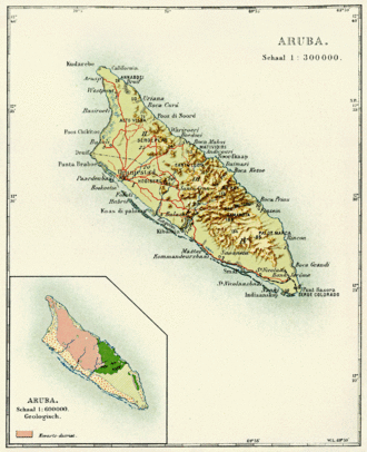 Kartenbeilage der Encyclopaedie van Nederlandsch West-Indië