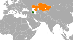 AzerbaijanとKazakhstanの位置を示した地図