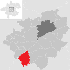 Poloha obce Bad Wimsbach-Neydharting v okrese Wels-vidiek (klikacia mapa)