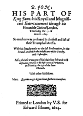 Title page of Ben Jonson's quarto of 1604