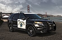 The Ford Police Interceptor Utility Vehicle replaced the Ford Crown Victoria Police Interceptor in 2013. CHP Police Interceptor Utility Vehicle.jpg