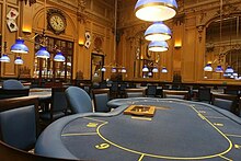 Sala da poker del 'Circolo Clichy di Montmartre' situato a Parigi