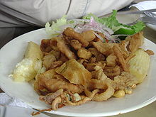 Chicharron mixto, a common dish in the country derived from Andalusia in southern Spain ChicharronMixto.JPG
