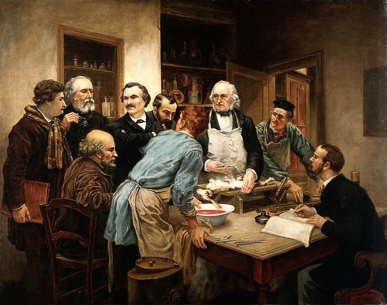 File:Claude Bernard and his pupils. Oil painting after Léon-Augus Wellcome V0017769.jpg