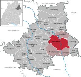 Kaart van Crailsheim