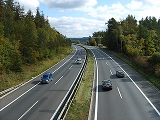The D1 motorway in the Czech Republic near Studený (km 75)