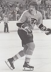 Dave Schultz holds the NHL record for most penalty minutes in a season with 472 Dave Schultz hockey.JPG