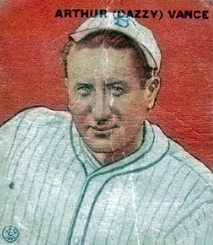 English: A 1933 Goudey Baseball Card of Dazzy ...