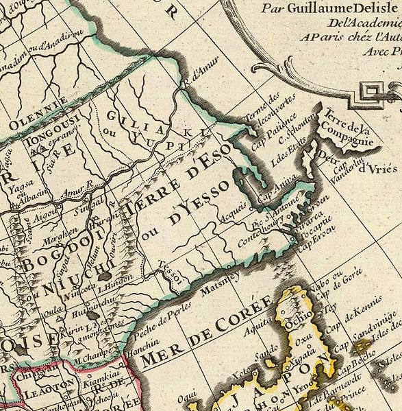 Old map of the "Mer de Corée", which is nowadays widely called the "Sea of Japan"